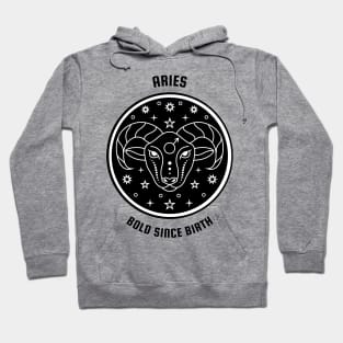 Aries ♈ Bold Since Birth Zodiac Sign Hoodie